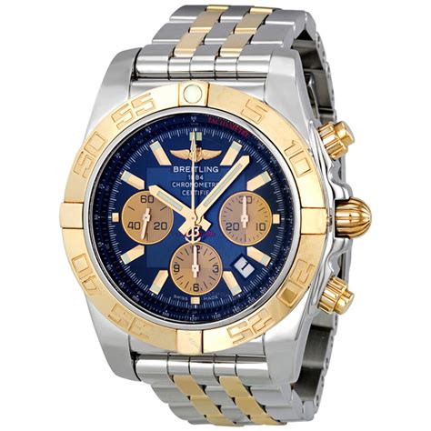 breitling watch gold blue|breitling gold watch price.